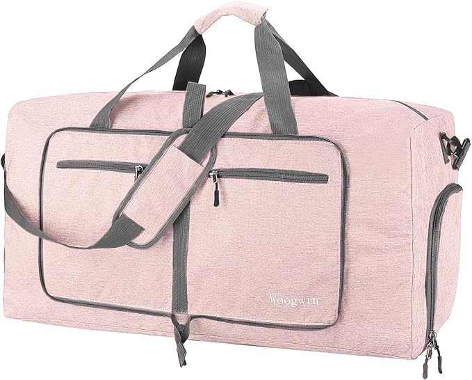 Woogwin Travel Duffel Bag Large Foldable Waterproof Overnight Bag for Beach Swim Bags Pool Sports Gym by woogwin