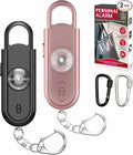 Safe Sound Personal Alarm, 2 Pack 130 dB Loud Siren Song Emergency Security Alarm Keychain with Strobe LED Light, Personal Sound Safety Siren for Women, Men, Children, Elderly by VIGOROAD