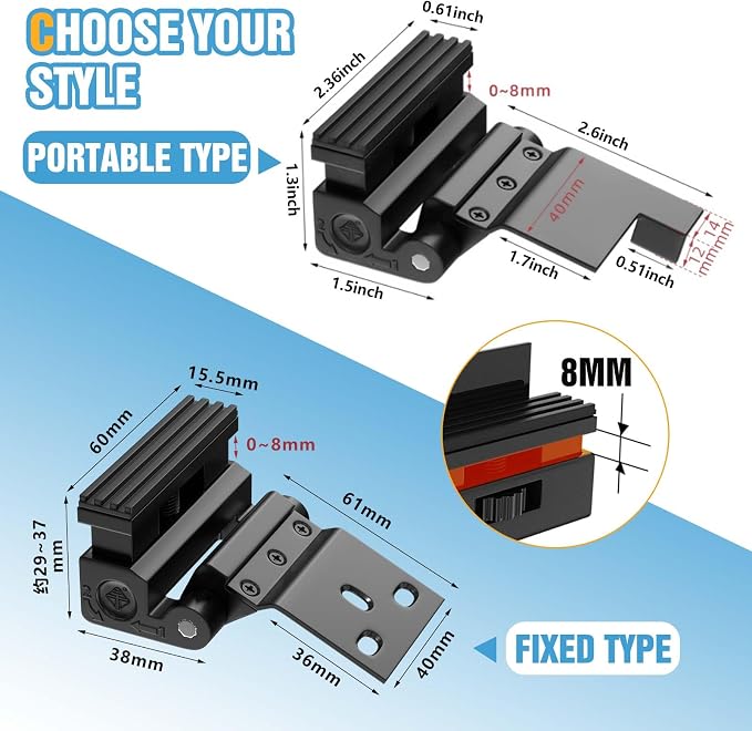 Upgraded Portable Door Lock for Travel & Home - No Drill Anti-Kick Door Reinforcement Lock with 800lbs Strength, Fits Inward Swing Doors, Black - Image 3