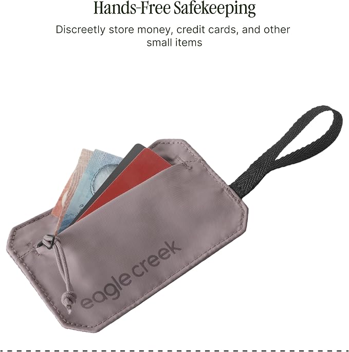 Eagle Creek Undercover RFID Hidden Pocket, Orchid | Travel Security Pouch with RFID Blocking, Lightweight, Wear Under Clothing, Zippered Passport and Card Holder - Image 4