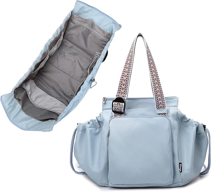 Everyday Bag Tote for Women, Spacious Diaper Bag with 16 Pockets, Durable Travel Bag, Sleek Work Shoulder Bag by BIIVOYA