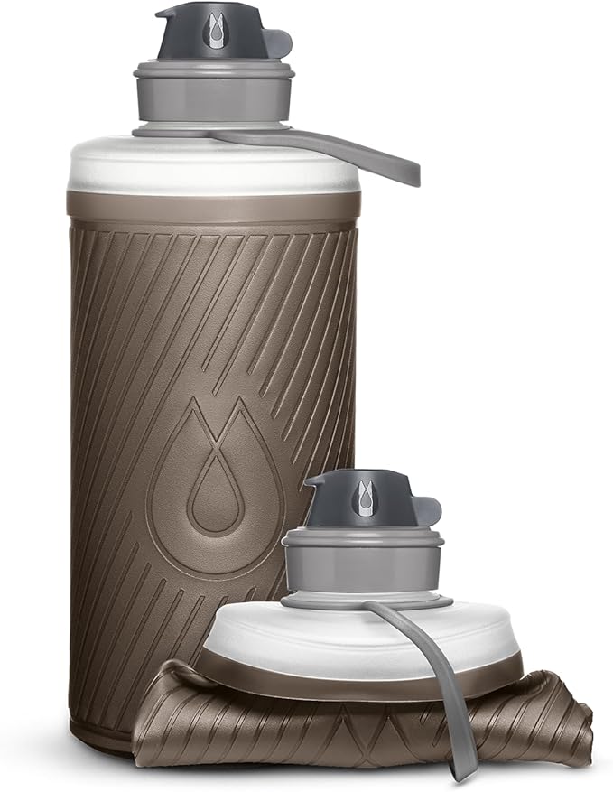 HydraPak Flux - Collapsible Backpacking Water Bottle (750ml, 1L, 1.5L) - BPA Free, Ultra Light, Spill-Proof Twist Cap by Hydrapak