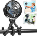 snawowo Mini Portable Baby stroller Fan,Mini Handheld Portable Fan Black | Battery Operated 360° Rotate Flexible Tripod Rechargeable Clip On for Car Seat Crib Bike Treadmill Travel Camping by snawowo