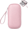 Leather Electronic Organizer Bag, Waterproof Travel Tech Pouch for Cord, Cable, Charger, Phone & Accessories (Pink) by Unknown