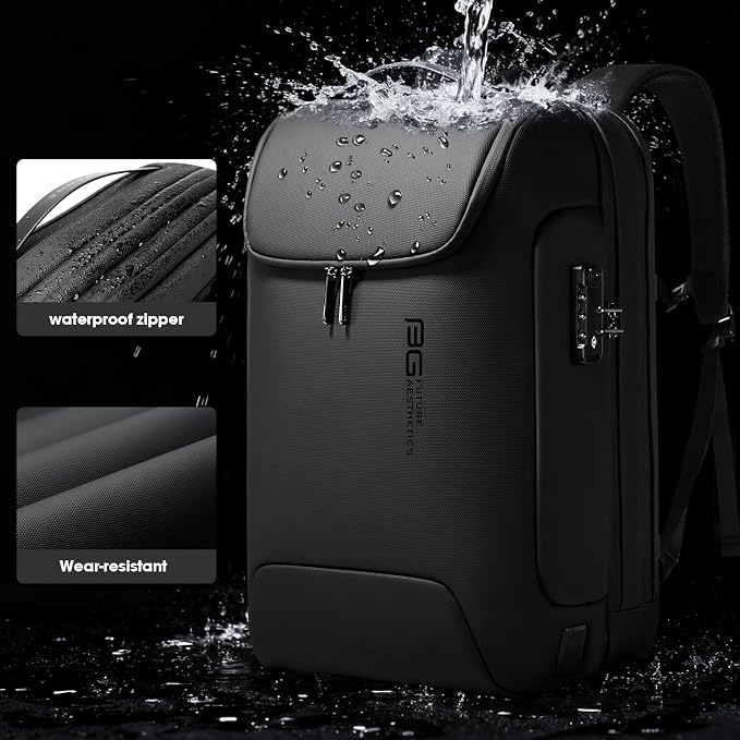 BANGE Anti-Theft Backpack with USB Charging Port 17.3 Inch Business Laptop Backpack - Image 7