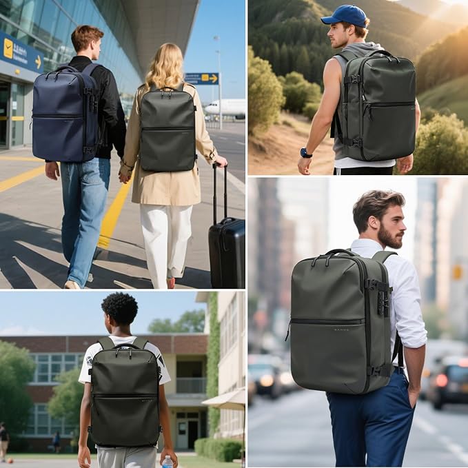 BANGE Travel Backpack with Vacuum Pocket and TSA lock version can hold 15.6 inch Laptop suitable Overnight Flight Approved Anti-theft Bag - Image 8