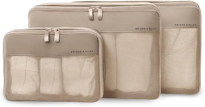 Briggs & Riley Travel Essentials Carry-On Compression Packing Cube Set, Tan by Unknown