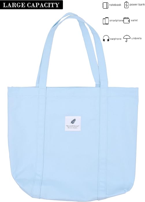 TeeYee Women Tote Bag Foldable Shoulder Bag for Travel Work | Solid Color Shopper,Lightweight & Portable,Wide & Reinforced Handles,Multi-Purpose Use,Soft & Sturdy,Machine Washable - Image 7