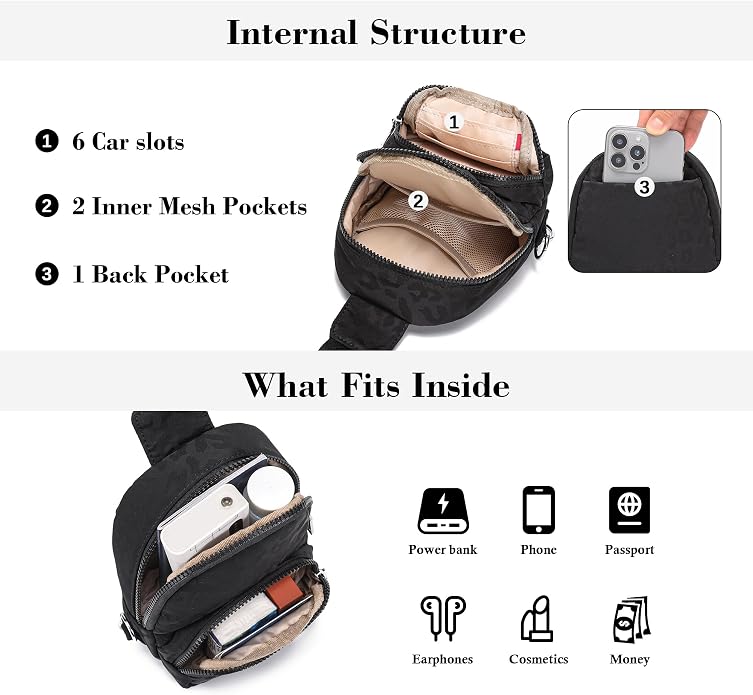 NEICOA Small Anti Theft Crossbody Bags for Women Lightweight RFID Sling Bag | Nylon Travel Purse for Daily Casual Use - Image 6