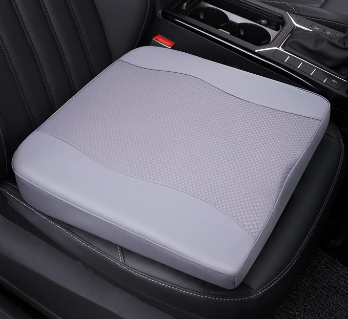 Lofty Aim Car Seat Cushion, Memory Foam Car Seat Cushions for Long Driving | Comfy Car Seat Pillow for Pain Relief, Driver Seat Cushion Adds Height, Butt Cushion for Car, Truck, Office Chair, Gray by LoftyAim