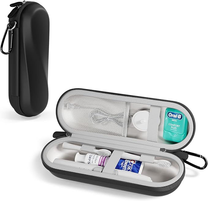 ProCase Electric Toothbrush Travel Case for Oral-B & Philips Sonicare -L | Hard Travel Case for Oral-B 1000/1500/5000/7000/9600 & iO 7/8/9, Philips Sonicare 4100/5100/5300, Fits Full-Size Brushes by ProCase