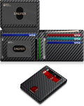 ZALVEX Wallet for Men Slim RFID Blocking Leather Credit Card Holder Wallet | 14 Cards Bifold Minimalist Thin Wallet with 2 ID Windows & Cash Slot Front Pockt Carteras Para Hombres Birthday Gifts for Men by ZALVEX