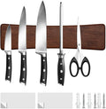HOSHANHO Knife Magnetic Strip, Acacia Wood Powerful Magnetic Knife Holder | Magnetic Knife Holder for Wall 10 Inch Use as Magnetic Tool Organizer, Home Utensil Organizer, Ideal Cooking Gift for Chef by HOSHANHO