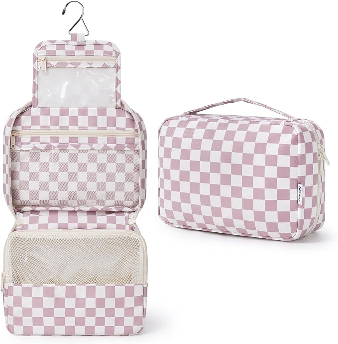 Narwey Small Hanging Travel Toiletry Bag for Women, Travel Bag for Toiletries, Makeup Bag Organizer Cosmetic Bags Make Up Bags for Girls by Narwey