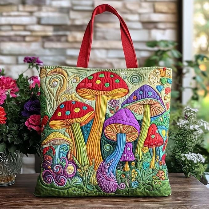 Women's Quilted Tote Bag – Lightweight Large Capacity Foldable for Travel | 20.87" L x 15.75" H - Image 3