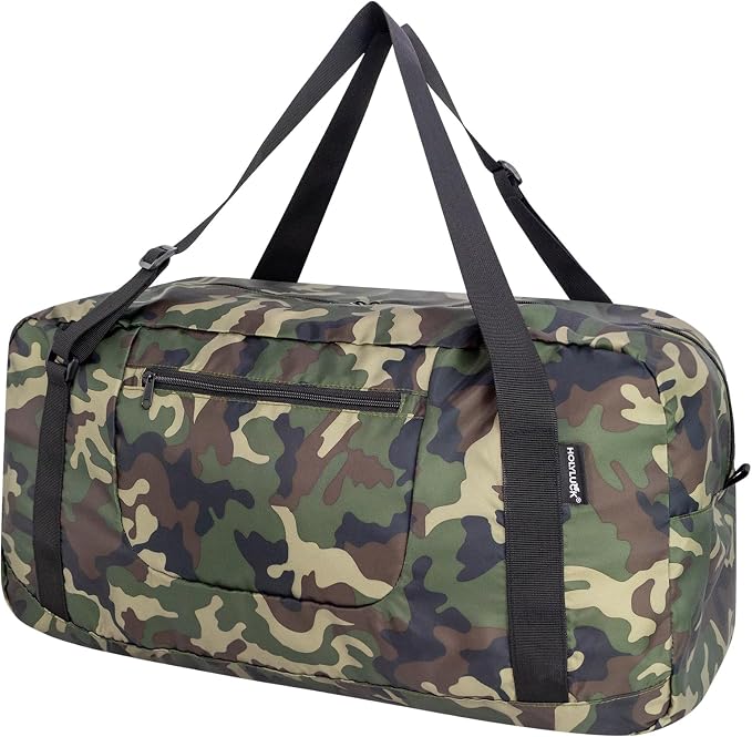 HOLYLUCK Foldable Travel Duffel Bag Luggage Great for Gym -55L, Green Camo by holyluck