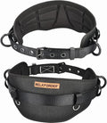 Tongue Buckle Body Belt (Aluminum Hardware) With Hot-Pressing Waist Pad and 2 Aluminum Side D-Rings Personal Protective Equipment | Waist Fitting Size 32'' to 50'' by WELKFORDER