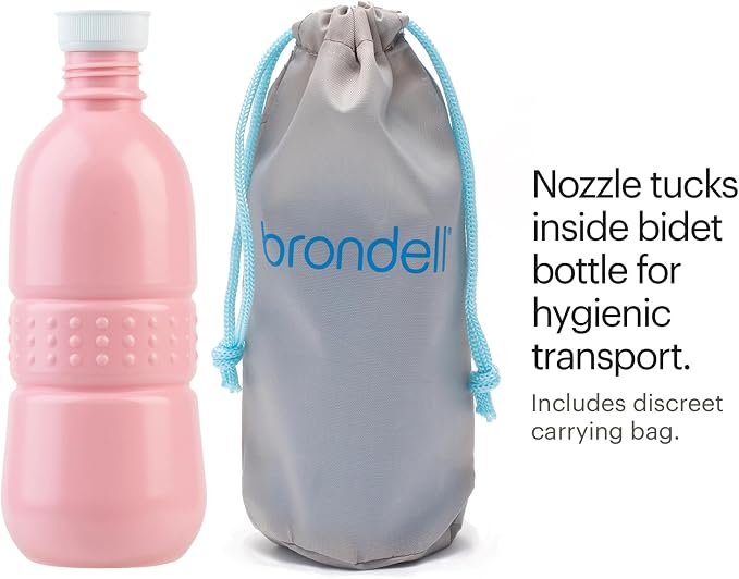 Brondell GoSpa Travel Bidet GS-70 – Portable Peri Bottle for Postpartum & Perineal Care, 400ml Handheld Bidet with Angled Nozzle, Nozzle Storage & Travel Bag - Image 6