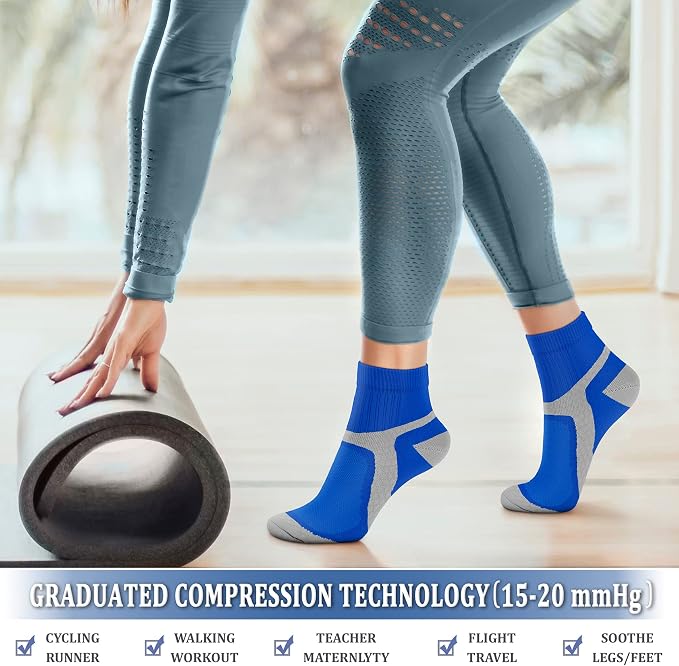 CHARMKING Compression Socks for Women & Men Circulation 15-20 mmHg is Best for Athletic Running Cycling Nurse Daily Wear - Image 3