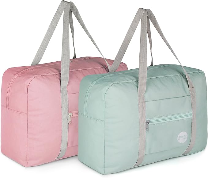 WANDF Personal Item Travel Bag, Carry On Duffle Bag Women | 18x14x8 inches, Airline Underseat Aprroved, Weekend Overnight Trips, Lightweight Packable by WANDF