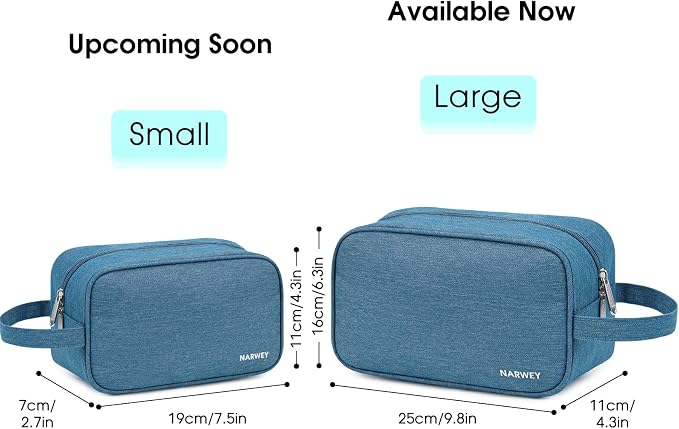 Narwey Travel Toiletry Bag for Women Traveling Dopp Kit Men Travel Bag for Toiletries Cosmetic Bag Makeup Bag Medicine Bag for Traveling (Navy Blue) - Image 3