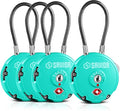 Savior Equipment Quality TSA-Approved 3-Digit Combination Cable Travel Luggage Locks for Rifle Bag Firearm Gun Case Accessories Ammo Boxes Outdoor Storage, Savior Teal, 4-Pack by SaviorEquipment