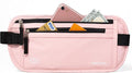 Money Belt - Slim Passport Holder RFID Blocking Travel Wallet Undercover Fanny Packs for Men Women - Pink by AIKELIDA