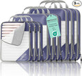 9 Set Compression Packing Cubes for Travel - Compressible, Lightweight, and Space-Saving Packing Cubes, Travel Essentials for Women, Bluish Purple by NICOSHOW