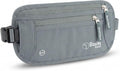 Money Belt for Travel w/RFID Blocking Technology - Hidden Travel Money Pouch for Cash, Credit Cards, Passport, and Travel Valuables - Secure Water Resistant Money Belt for Men & Women - Gray by BoxikiTravel