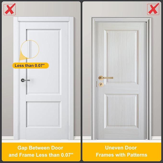 4 Pack Door Reinforcement Lock, Home Security Door Lock, Child Proof | Door Safety Lock for Front Door, Toddler Proof Door Latch for Entry Door Security, Includes 8 Screws - Image 4