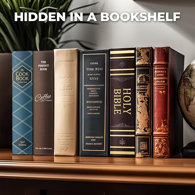 Book Safe with Combination Lock, Hidden Safe (9.5 x 6.2 x 2.2 Inch) with Fireproof Bag, Secret Diversion Safe, Hollow Book Box Hidden Storage, Money Safe Box for Cash (Bible) - Image 5
