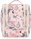 Narwey Small Hanging Toiletry Bag Women Travel Makeup Bag Organizer Toiletries Bag for Travel Size Essentials Accessories Cosmetics(Medium, Beige Bird) by Narwey