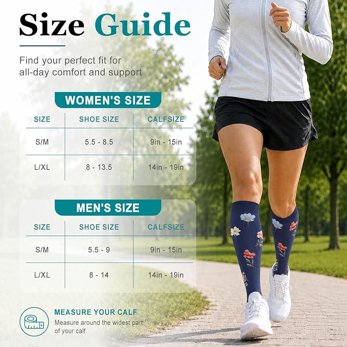 COOLOVER Copper Compression Socks for Women and Men(6 Pairs)-Best Support for Running, Athletic, Travel - Image 7