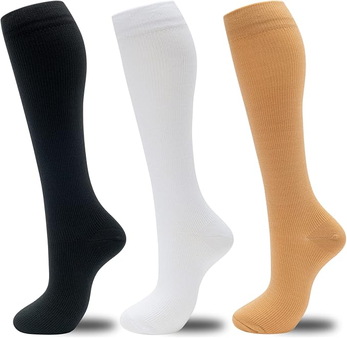 fenglaoda Compression Socks for Women Men 3 Pairs Graduated Compression Support Circulation Socks for Nurses by fenglaoda