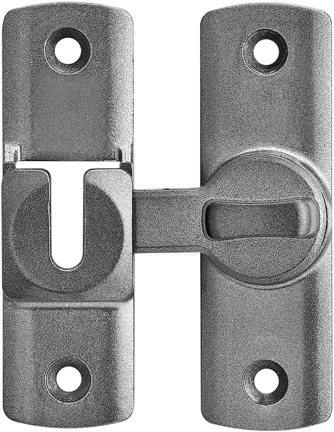 3 Pcs Grey 90/180 Degree Flip Lock,Aluminum Alloy Barn Door Latch | Right Angle Door Lock Latch,Sliding Door Latches,Flip Gate Latches,for bedroom,garage,drawer,cabinet,window,pet enclosures - Image 7
