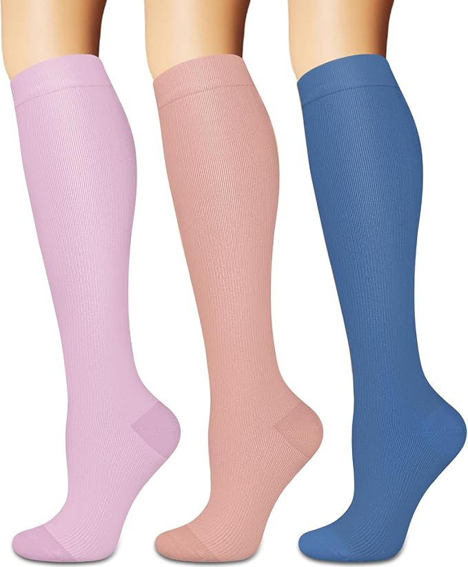 Sooverki Compression Socks for Women and Men Circulation (3/4 Pairs) is Best Support for Running Athletic Cycling Hiking by Sooverki