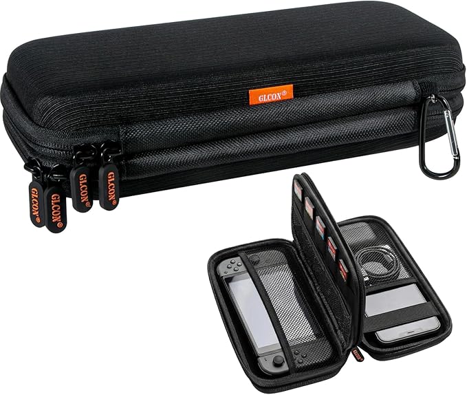 Double-Layer Hard Shell Electronics Organizer Travel Case | Shockproof Hard Shell Carrying Case,Portable Tech Accessories Zipper Bag for Cord, Cable, Charger, Phone, Power Bank & USB by GLCON