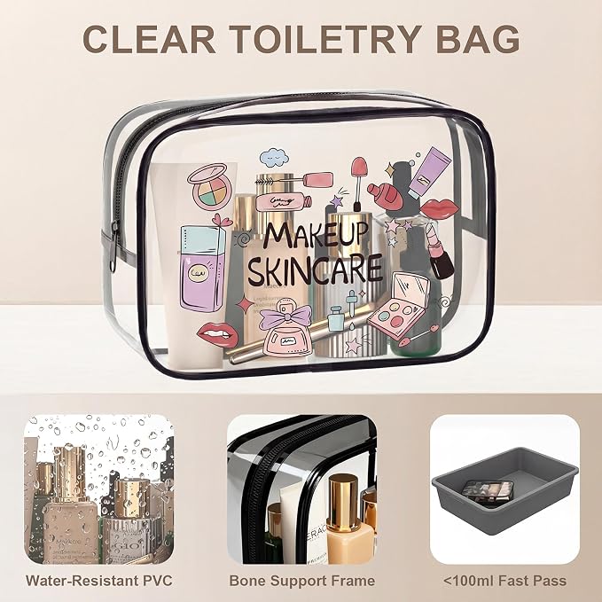 8 Set Packing Cubes for Travel with Clear Toiletry Bag, Durable Luggage Packing Organizers, Carry-On Accessories, TSA Approved See-Through Cubes, Space-Saving Storage Bags, Gifts for Women - Image 3