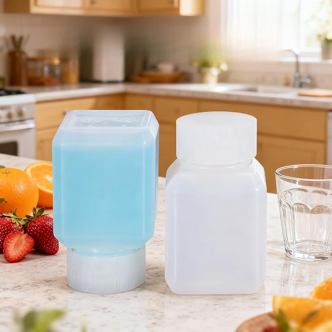 20ml Leak Proof Plastic Bottles with Caps for Liquids Sample, Reusable Small Bottles Containers for Travel, Camping and Hiking (Translucent, 10 Pcs) - Image 2
