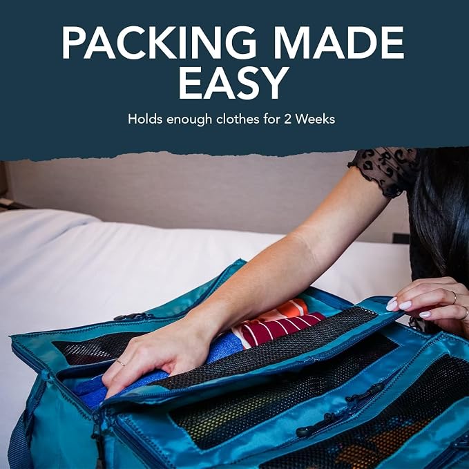 Hanging Suitcase Organizer - Our XL Hanging Luggage Organizer Perfectly Fits Any Suitcase - Our Packing Cubes for Travel Use Mesh Windows to Make Finding Any Outfit Easy (Green, XL) - Image 7
