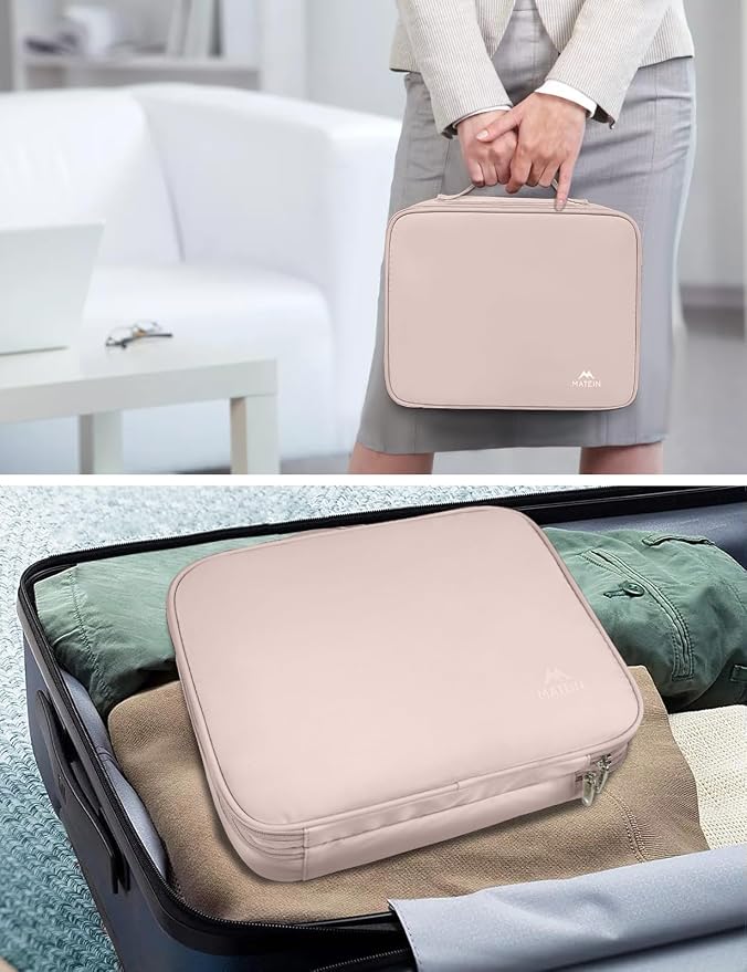 MATEIN Travel Cord Organizer for Women, Large Tech Storage Bag, Soft Pink | Water Resistant, Electronic Accessories Case with Handle, for Cord, Cables, Cellphone, Tablet (Up to 12.9inch), Powerbank - Image 7