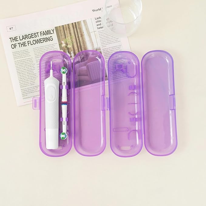 Newly upgraded toothbrush travel case, suitable for Oral-B/Oral-B Pro/Philips Sonicare/Aquasonic toothbrush, travel electric toothbrush box(purple) - Image 9