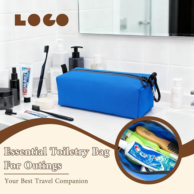 Small Toiletry Bag for Men, Travel Bag Waterproof and Foldable for Storage Mini Toiletry Bag Equipped With Carabiner for Easy Portability (blue) - Image 6