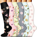 Compression Socks for Women & Men Circulation(6 pairs)-Graduated Supports Socks for Running, Athletic Sports by LaiteHebe