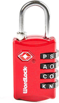 Wordlock LL-206-RD TSA Approved Combination Luggage Lock – 4 Dial, Red, normal by Wordlock