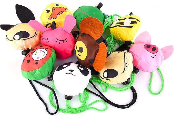 10PCS Animals Folding Shopping Bags Reusable Shopping Tote Compact Eco Bags | Reusable Grocery Bags Foldable Machine Washable Reusable Shopping Bags,Lightweight Polyester Fabric - Image 8