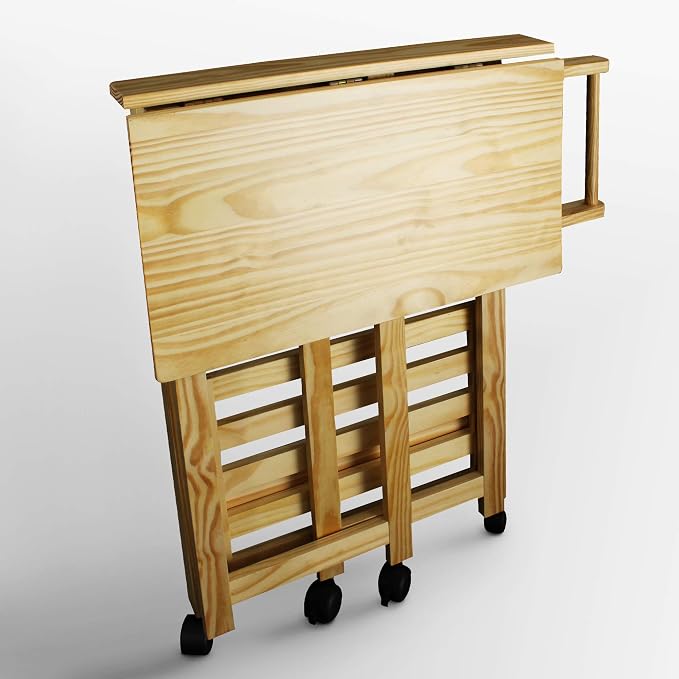 Casual Home Trek Folding Natural Kitchen Cart, 27"W (372-30) - Image 9