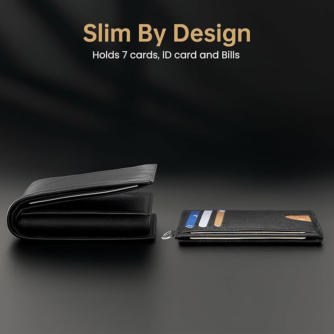 Mayski Slim Wallet, Credit Card Holder for Women, Minimalist Front Pocket RFID Blocking Card Cases, Small Wallet Women Men(Cross Black) - Image 9