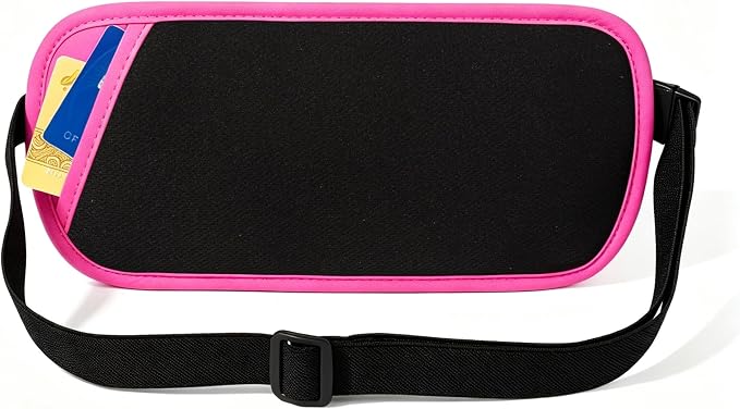 Money Belt - Slim Passport Holder RFID Blocking Travel Wallet Undercover Fanny Packs for Women - Rose - Image 6