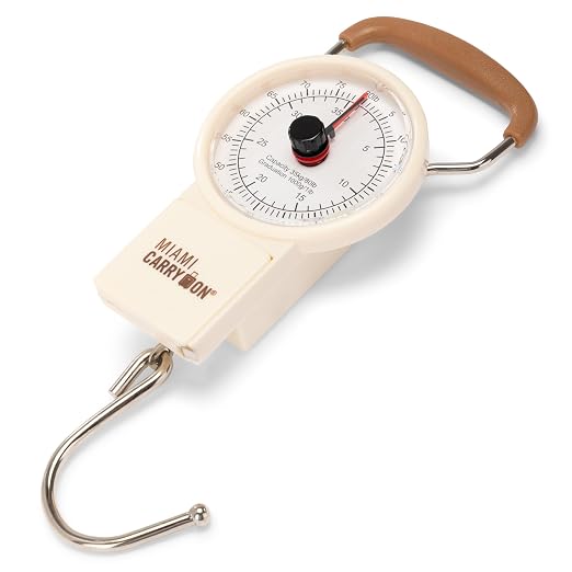 Mechanical Luggage Scale with Tape Measure, Up to 80 Pounds (Retro) by MiamiCarryOn